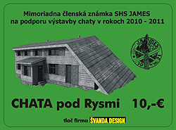 Známka JAMESu na podporu výstavby Chaty pod Rysmi