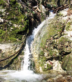 Občasný vodopád v Malých Karpatoch