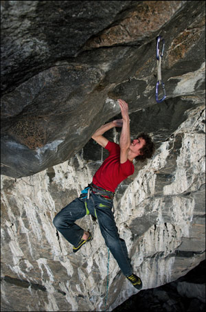 Adam Ondra and Alex Honnold in Vertigo climbing hall in Bratislava
