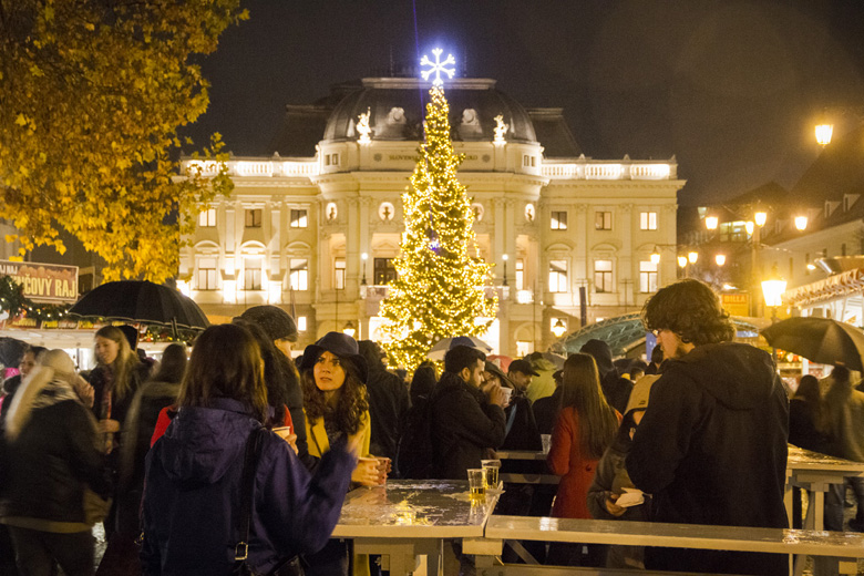 The first Day of Christmas Markets 2015 in Bratislava Old Town