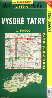 Vysoké Tatry - tourist map in scale 1:50 000