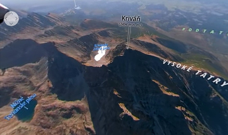 Virtual flight over the High Tatras