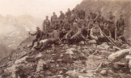 Soldiers of the Czechoslovak Army exercising in the High Tatras in 1926 - from the book Vysoke Tatry na starych pohladniciach