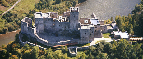 Strecno Castle - from a book Castles - Flying over Slovakia