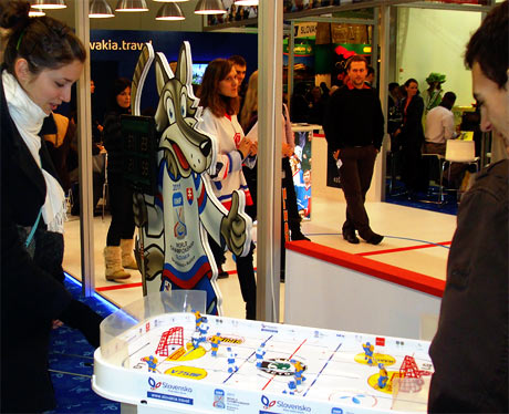 The stand of the Slovak Tourist Board at the ITF Slovakiatour 2011 Fair in Bratislava