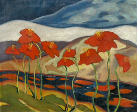 Zolo Palugyay: Krajina s kvetmi, 1930