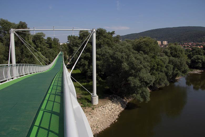 Cycling Bridge over the Morava River from Devinska Nova Ves to Austria