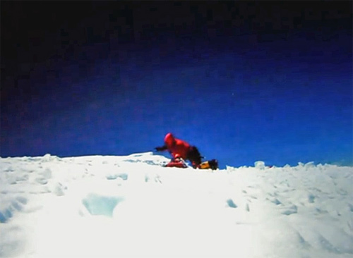 Peter Hámor na vrchole K2