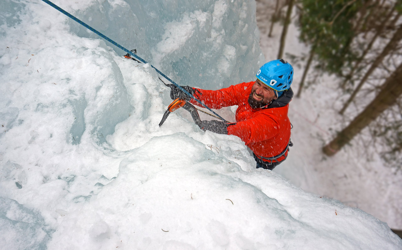 Ice climbing at Skalka