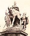 The monument to Maria Theresia, a work of Pressburger sculptor Jan Fadrusz. Picture taken in 1903.