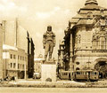 Stefanik statue after removal of Lion statue. Taken in 1947.