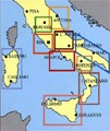 Taliansko juh - sprievodca na cesty (Itálie jih - průvodce na cesty) - mapka z obálky