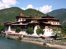 The Buddhist Monastery Punakha - from the movie Bhutan - A Search for Hapiness