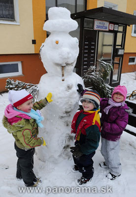 Which of snow sculptures is the most beatiful? A competition in Presov, Eastern Slovakia.