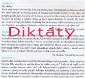 Ukážky diktátov z učebnice Prehľad gramatiky a pravopisu slovenského jazyka