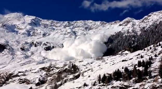 Avalanche in Pill, Dolomites