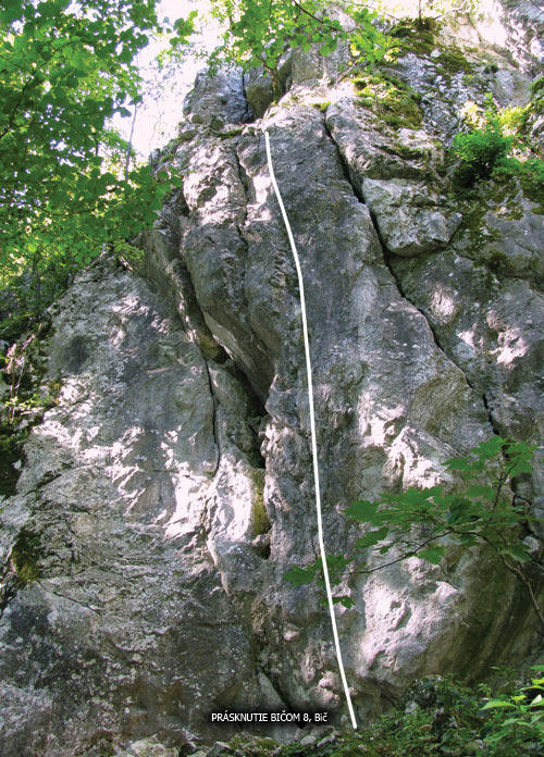 Cesta Bič - skalná oblasť  Blázon, Malé Kapaty, ukážka zo sprievodcu