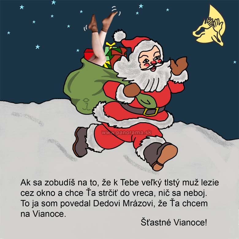 Vianočná karikatúra - darček od Deda Mráza