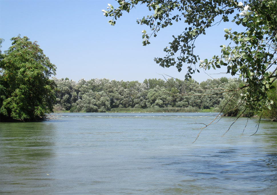 Benda bukó - voda sa zo starého koryta Dunaja vlieva do ramien