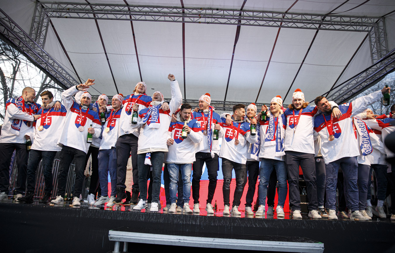 Vítanie bronzových olympijských medailistov v Bratislave 
