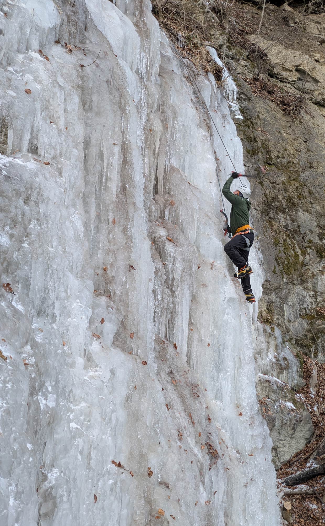 Pohľad do tienistého sektora, kde najčastejšie býva ľad
