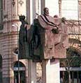 The monument to Ludovit Stur was erected in 1972. The monument was created by Tibor Bárfay and J. Salay.