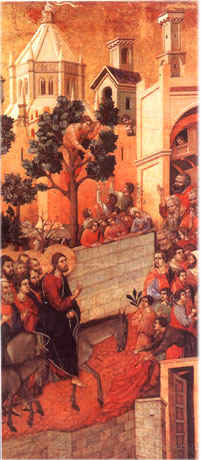 Kristus vchádza do Jeruzalema - ilustrácia z knihy Tajomstvo kalendárov